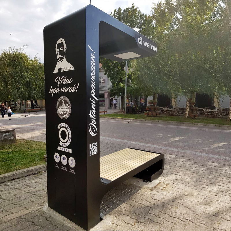 Best Design Display LED Poster Telefono USB ricarica mobili per esterni intelligenti solari