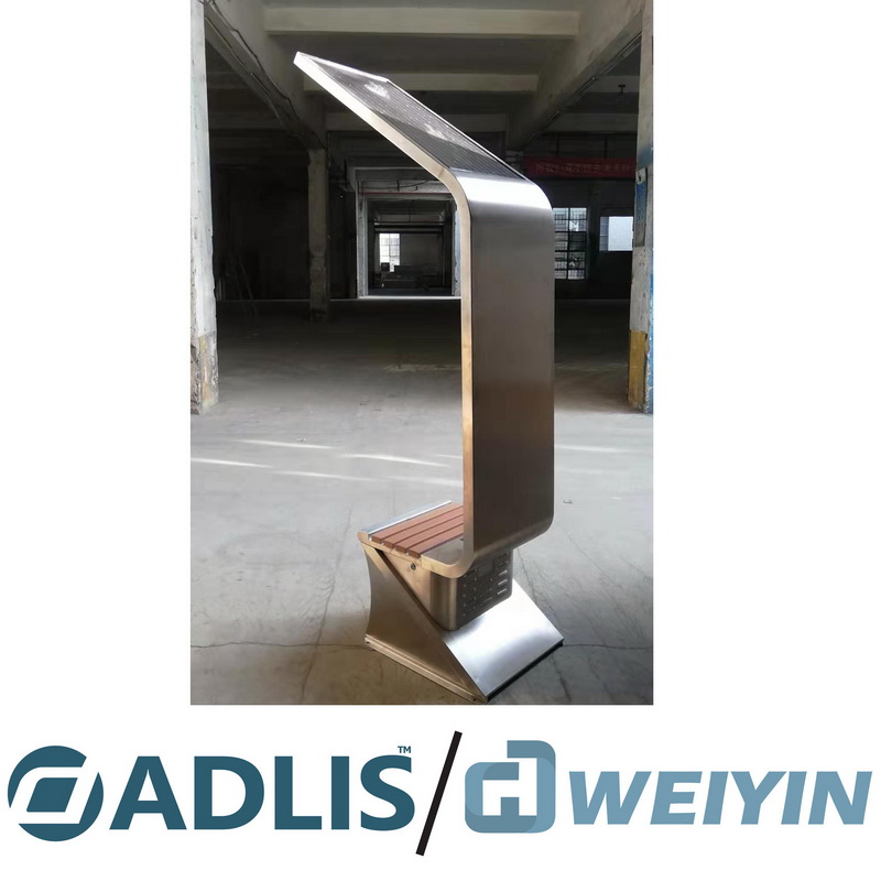 Multi funzione High Resolution Advertising Solar Bench for Smart City